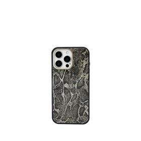 Guess Iphone 16 Pro Max Python Desenli Yazı Logolu Kahverengi Magsafe Uyumlu Telefon Kılıfı