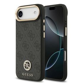 Guess iPhone 17 Air 4G Büyük Metal Logolu Siyah Kılıf