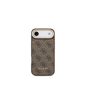 Guess iPhone 17 Air Askılı 4G Logolu Kartlıklı Kahverengi Magsafe Uyumlu Telefon Kılıfı