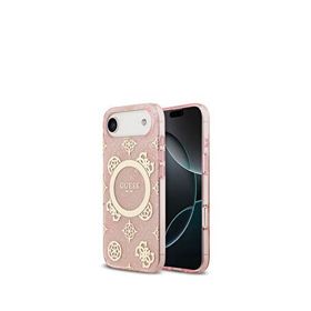 Guess iPhone 17 Air Iml Peony 4G Desenli Pembe Klasik Logolu Magsafe Uyumlu Telefon Kılıfı