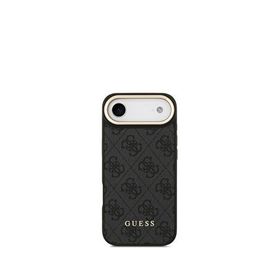 Guess iPhone 17 Air Siyah Askılı 4G Logolu Kartlıklı Magsafe Uyumlu Telefon Kılıfı