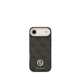 Guess iPhone 17 Air Siyah Taşlı 4G Logolu Gold Kamera Çerçeveli Magsafe Uyumlu Telefon Kılıfı