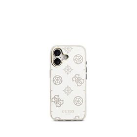 Guess iPhone 17 Simli Aynalı Metal Kamera Çerçeveli Magsafe Uyumlu Gümüş Gri Telefon Kılıfı