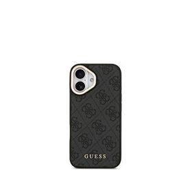 Guess iPhone 17 Siyah Askılı 4G Logolu Kartlıklı Magsafe Uyumlu Telefon Kılıfı