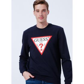 Guess M2YQ37K6ZS1G7V2-Audley Lacivert Erkek Sweatshirt