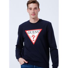 Guess M2YQ37K6ZS1G7V2-Audley Lacivert Erkek Sweatshirt