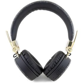 Guess Metal Logolu 4G PU Deri Siyah Bluetooth Kulaklık