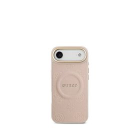 Guess Peony Serisi iPhone 17 Air Baskılı Logolu Magsafe Uyumlu Pembe Telefon Kılıfı
