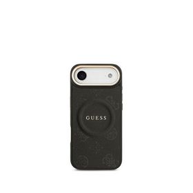 Guess Peony Serisi iPhone 17 Air Baskılı Logolu Magsafe Uyumlu Siyah Telefon Kılıfı