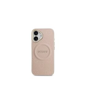 Guess Peony Serisi iPhone 17 Baskılı Logolu Magsafe Uyumlu Pembe Telefon Kılıfı