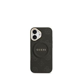 Guess Peony Serisi iPhone 17 Baskılı Logolu Magsafe Uyumlu Siyah Telefon Kılıfı