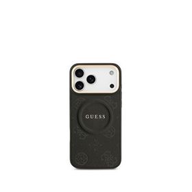 Guess Peony Serisi Iphone 17 Pro Max Baskılı Logolu Magsafe Siyah Uyumlu Telefon Kılıfı