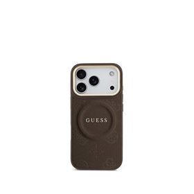 Guess Peony Serisi iPhone 17 Pro Sıcak Baskılı Logolu Magsafe Uyumlu Telefon Kılıfı