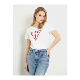 Guess W1YI1BI3Z14G011 Beyaz Kadın T-shirt