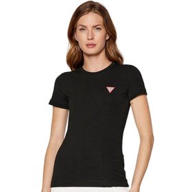 Guess W2YI44J1314-JBLK Bisiklet Yaka Siyah Kadın T-shirt