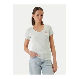 Guess W2YI45J1314 A72C Streç Pamuklu Slim Fit V Yaka Logolu Bayan T-shirt