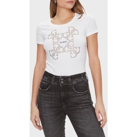 Guess W4RI35J1314-G011 Beyaz Kadın T-shirt