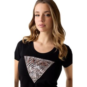 Guess W6gı19k3042k3042 Ss Cn Zebra Triangle Kadın Tişört