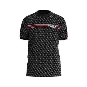 Guess Z2BI09J1314P9QC Siyah Erkek Bisiklet Yaka Baskılı T-Shirt
