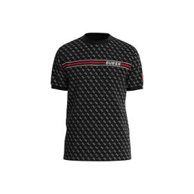 Guess Z2BI09J1314P9QC Siyah Erkek Bisiklet Yaka Baskılı T-Shirt