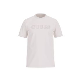 Guess Z2YI11J1314SCFY-SS ALPHY Krem Erkek Bisiklet Yaka T-Shirt