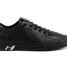 Guja 24510-3 Siyah Erkek İthal Taban Monogram Baskılı Sneaker Spor Ayakkabı
