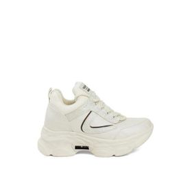 Guja 24K302 Bej Yüksek Taban Kadın Sneaker Spor Ayakkabı