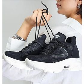 Guja 24K302 Siyah Yüksek Taban Kadın Sneaker Spor Ayakkabı
