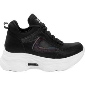 Guja 24K302 Siyah Yüksek Taban Kadın Sneaker Spor Ayakkabı