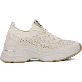 Guja 25Y309 Bej Kadın Premium Triko Taşlı Sneaker Spor Ayakkabı