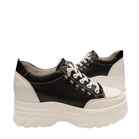 Guja 25Y361 Siyah Kadın Yüksek Taban Hakiki Deri Sneaker Spor Ayakkabı
