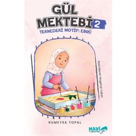 Gül Mektebi 2 Teknedeki Motif Ebru Mavi Uçurtma Yayınları
