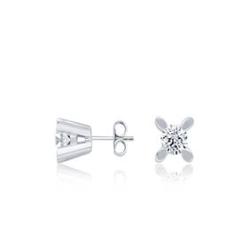 Gülaylar 10219-6076 0.36 Karat Pırlanta Tektaş Küpe