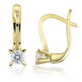 Gülaylar 10219-6076 0.38 Karat Pırlanta Tektaş Küpe