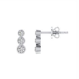 Gülaylar 10219-6165 0.30 Karat Pırlanta Tria Küpe