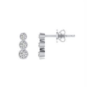 Gülaylar 10219-6165 0.30 Karat Pırlanta Tria Küpe