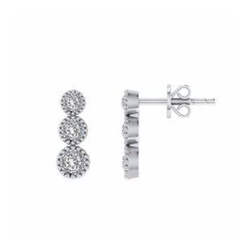 Gülaylar 10219-6165 0.30 Karat Pırlanta Tria Küpe