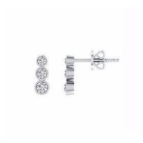 Gülaylar 10219-6165 0.30 Karat Pırlanta Tria Küpe
