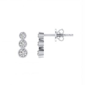 Gülaylar 10219-6165 0.30 Karat Pırlanta Tria Küpe
