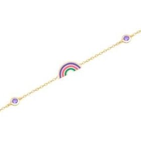 Gülaylar Diamond Line Sarı Altın 14 Ayar Bileklik Çocuk