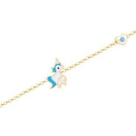 Gülaylar Diamond Line Sarı Altın 14 Ayar Bileklik Çocuk