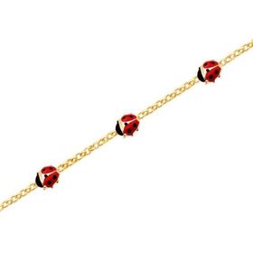 Gülaylar Diamond Line Sarı Altın 14 Ayar Bileklik Çocuk