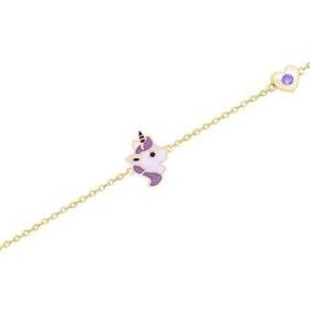 Gülaylar Diamond Line Sarı Altın 14 Ayar Bileklik Çocuk