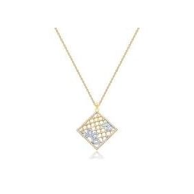 Gülaylar Diamond Line Sarı Altın 14 Ayar Trend Kolye