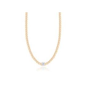 Gülaylar Diamond Line Sarı Altın 14 Ayar Trend Kolye