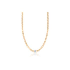 Gülaylar Diamond Line Sarı Altın 14 Ayar Trend Kolye