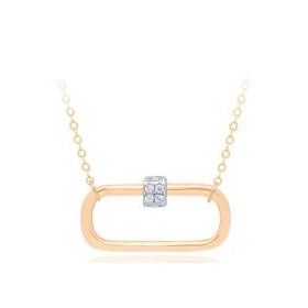 Gülaylar Diamond Line Sarı Altın 14 Ayar Trend Kolye