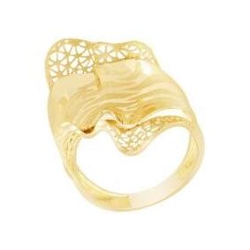 Gülaylar Diamond Line Sarı Altın 14 Ayar Trend Taşsız Yüzük