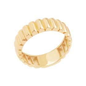 Gülaylar Diamond Line Sarı Altın 14 Ayar Trend Taşsız Yüzük