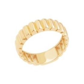 Gülaylar Diamond Line Sarı Altın 14 Ayar Trend Taşsız Yüzük